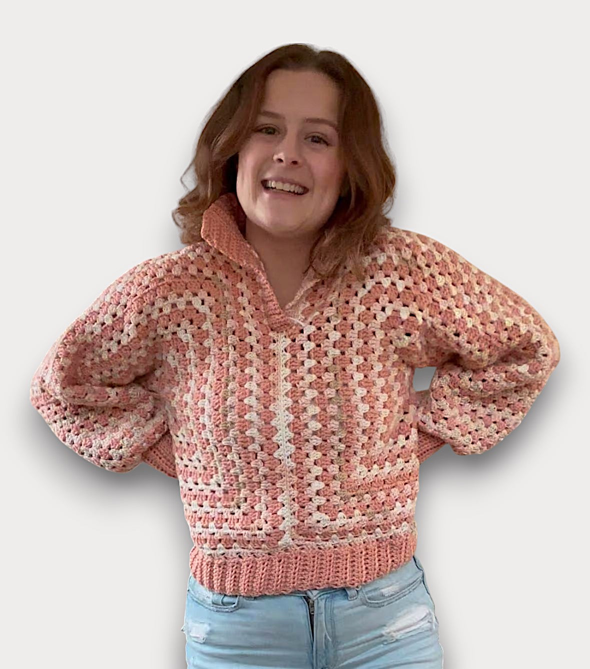 Granny Pullover Crochet Sweater PATTERN & Video Tutorial