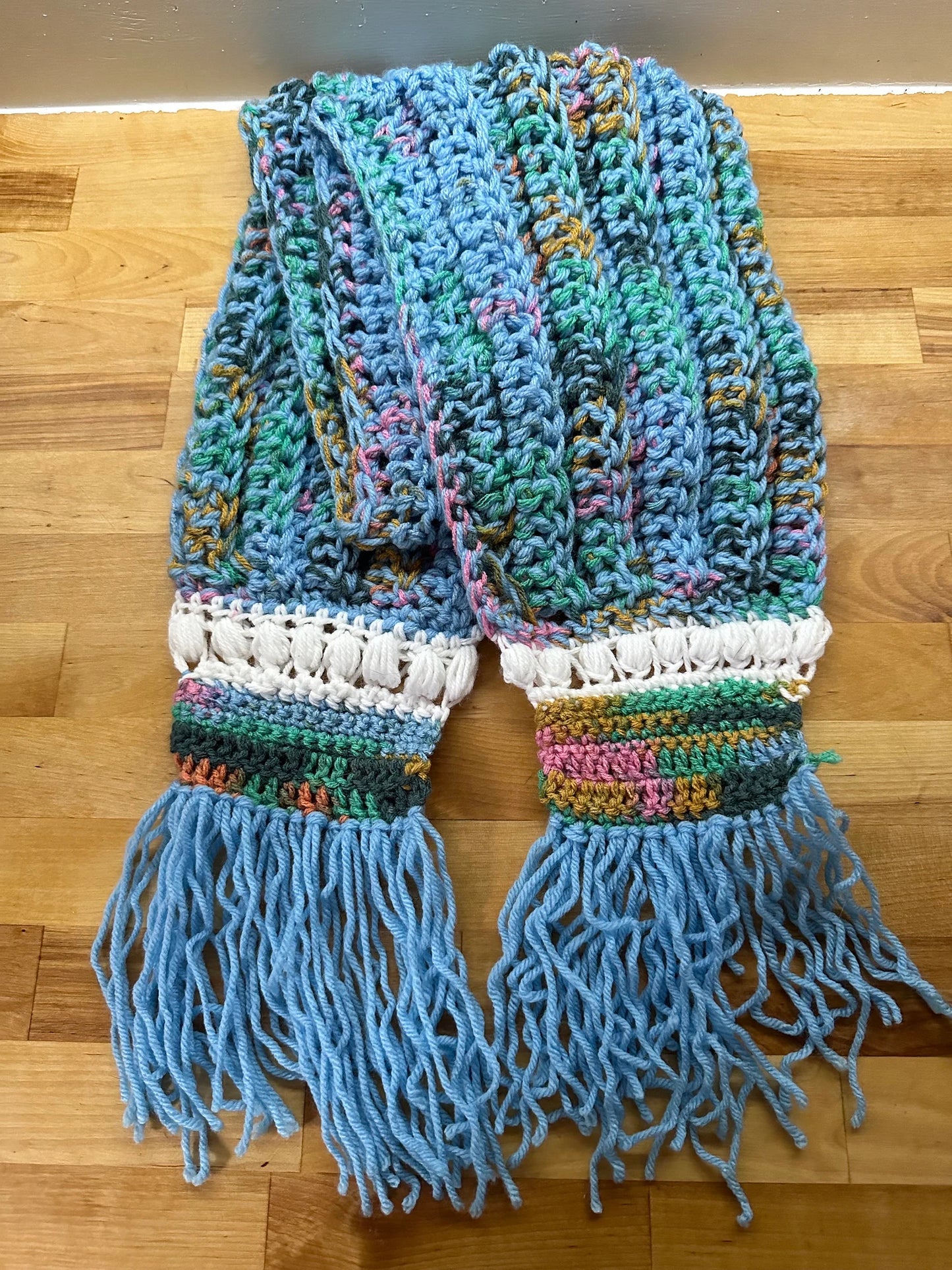 Bubble Fringe Scarf Crochet PATTERN