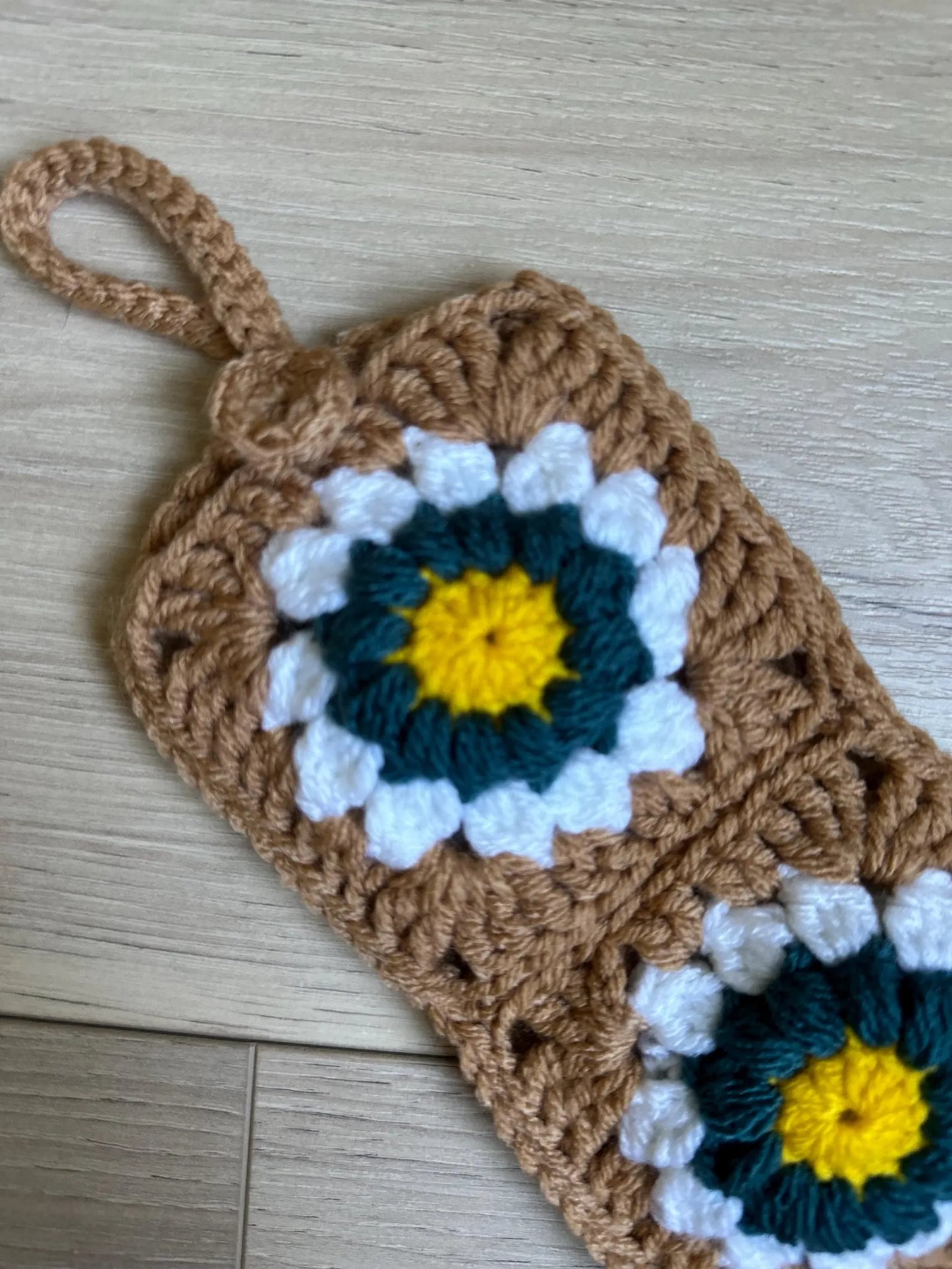 Daisy/Sand Sunburst Sunglasses Case with Belt Bag Attachment
