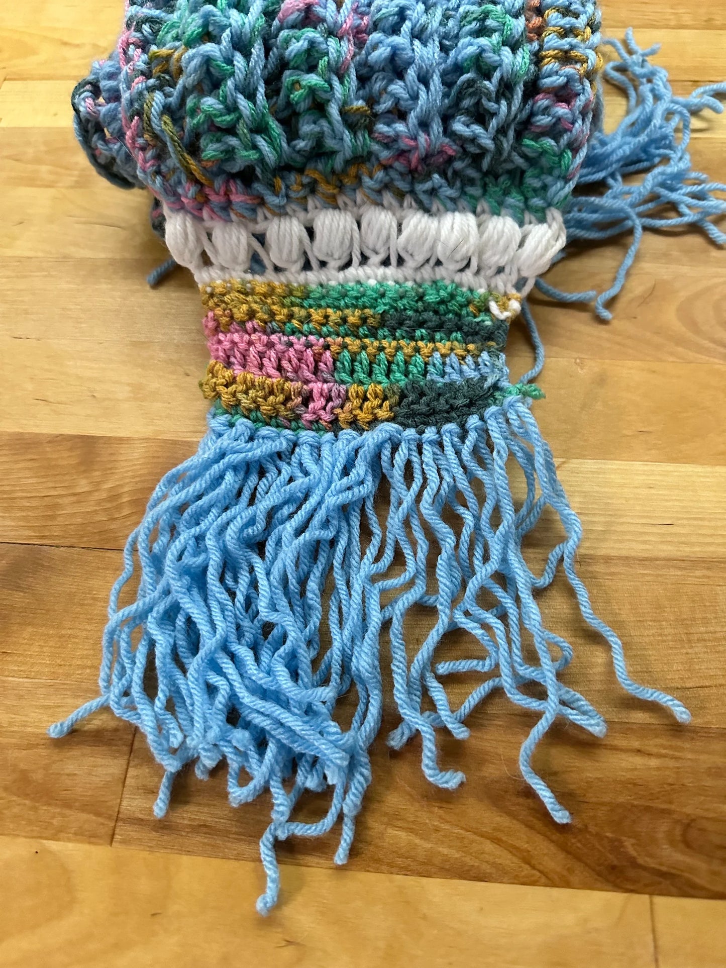 Bubble Fringe Scarf Crochet PATTERN