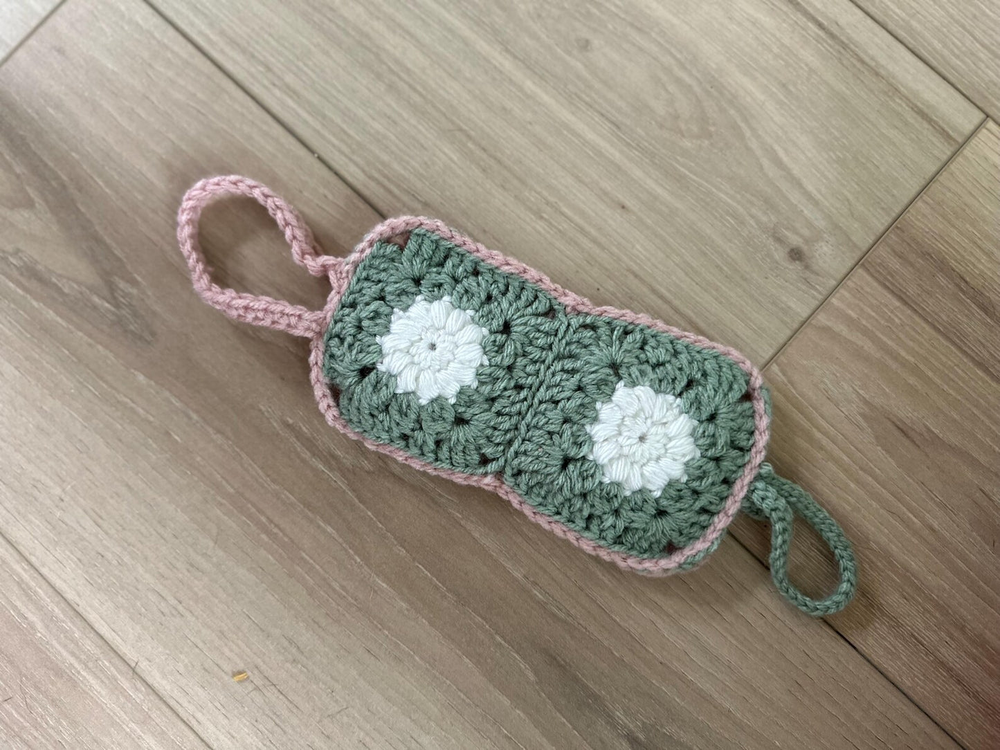 Pink/Green Sunburst Sunglasses Case with Belt Bag Attachment
